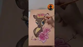 A fantasy deer painting on a t-shirt.