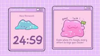 2 Hours Study with Me | Deep Focus Pomodoro Timer 25x4 💫Be Anything Ditto Cozy Relaxing ADHD Lofi
