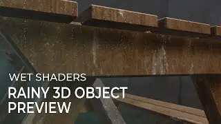 Rainy 3D Object shader - Preview 3