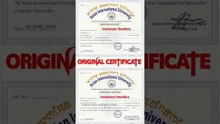 Asian international university original Marksheet/Provisional/Migration certificate 2025-26