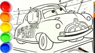 How to draw Doc Hudson - Cars Coloring Pages