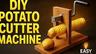 How to Make a Spring Potato Cutter Machine at Home | Easy DIY Project