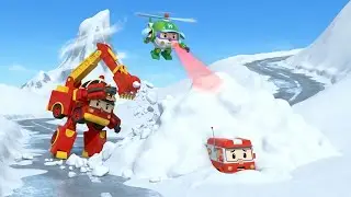 Massive Avalanche Rescue! ❄️ Quiet on the Mountain | Robocar Poli Safety Series