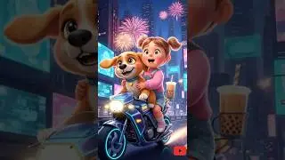Dog&rsquo;s epic surprise🧋! #shorts #viralshorts #funny #aianimation #animals #dog #cartoon#usa