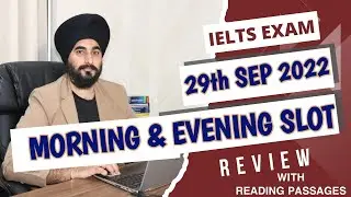 29th Sep IELTS Exam Morning & Evening Slot Review Video | #ramanielts #ieltsexam #29thseptember
