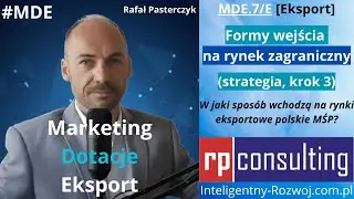 MDE.7/E - Formy wejścia na rynek zagraniczny. 8 sposobów na ekspansję eksportową (strategia, krok 3)