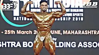 Sunit Jadhav Posing At IBBF Mr India 2018