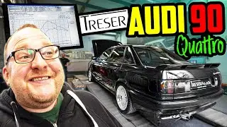Was DRÜCKT der neue MOTOR? - Audi 90 Quattro 5 Zyl 10v TURBO - Ab auf den Prüfstand!