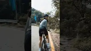Pedaling Hard Up the Hill 💪🚴 #Fitness