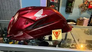Restorasi n repaint tangki tiger revo merah maroon&hellip;