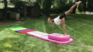 Lowest price air track beam pink air track mat for gymnastics