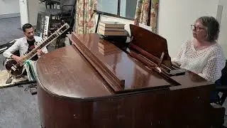 Ben E King - Stand By Me (Looping Sitar & Piano cover by Ravi & Suzanne)