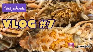 [자막有]윰찌 일상 브이로그 #7 | 다들 야식으로 '곰새우' 정도는 드시잖아요? | 퇴근 밥상 | 고추장찌개, 명란알탕