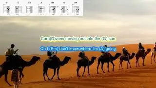Caravan Song by Barbara Dickson play along with scrolling guitar chords and lyrics
