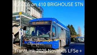 TransLink 2025 Novabus LFSe+ (H25205) on 410 BRIGHOUSE STN