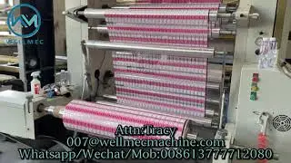 Belt Driven 6 Colors Plastic Film Paper Roll to Roll Stack Type Flexo Printing Letterpress Machine