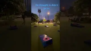 Beanbag trick shot second try #trickshots #viral ￼#beanbag