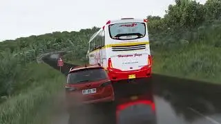 Jalan - Jalan Sore ke Pantai naik Bus Harapan Jaya | Union Island | Assetto Corsa Indonesia