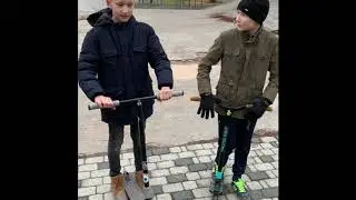 Первая тренировка на трюковом самокате crisp blaster