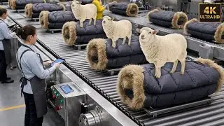 Premium Wool Production Begins | Modern Sheep Shearing|Manufacturing proses