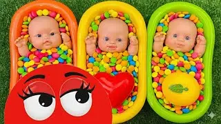 36 Minutes Satisfying Video | Mixing Funny Candy ASMR & Make Up in 3 Bathtubs with Baby Shark Slime
