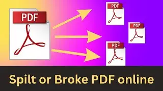 How to Split PDF and Broke file Online | How to Separate PDF File into two pdf or Pages Laptop/PC