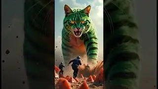 🚨 Big Cat Fight in Street 😼 Police Cat Arrives to Stop Them! 😂#BigCatFight #PoliceCat#viral #shorts