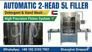Automatic 2 Head 5L Liquid Filling Machine for Hand Wash & Detergent