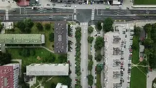 City Streets Aerial View  Stock Video