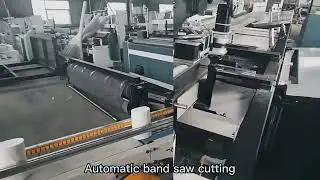 1880 auto toilet paper making machine with cutting and packing machine