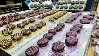 4 вида вкуса! приготовление корейского шоколадного торта (шоколадного пирога)- Корейская уличная еда