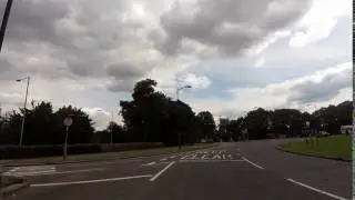 FPV of Car hits me a cyclist on a Roundabout in Windsor