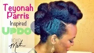 (29) Natural Hair Tutorial ~ Teyonah Parris Inspired Updo