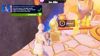 Find Gold Artifacts near the Spire Fortnite