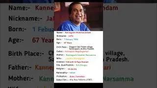South Indian Comedian Brahmanandam Biography #brahmanandam #comedy