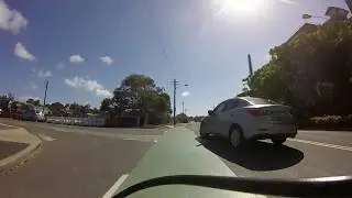 Same direction side swipe example on Lilyfield Road