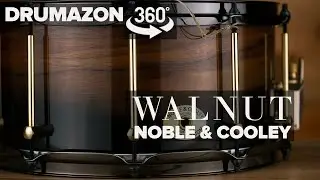 NOBLE & COOLEY 14 X 7 SS CLASSIC WALNUT SOLID SHELL SNARE DRUM, BLACK FADE LACQUER, DRUMAZON 360