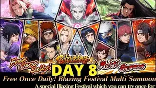 Naruto Blazing Free Once Daily Blazing Festival Multis Day 8!! ( 8 different accounts!)