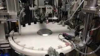 Full automatic nail polish filling and capping machine for round bottle