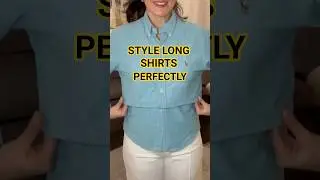 HOW TO STYLE LONG SHIRTS | Fashion Secret #viral #shorts