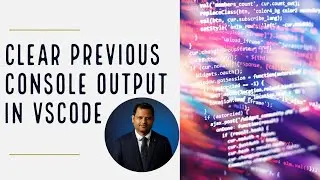 clear previous console output before run or execution in vscode in windows