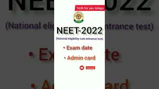 NEET -2022 exam details /admin card/exam date #neet2022 #neetexam #neet #neetadmitcard #directlink