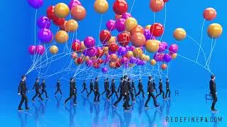 tyFlow Actors & Cloth Balloons / Set Target / Particle Binds #RedefineFX
