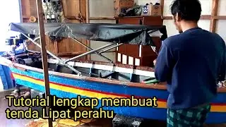 Membuat tenda lipat perahu dari pipa plastik #perahu #perahumancing