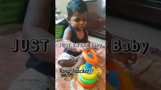 Wait&hellip;He&rsquo;s Only 1 Year Old😲Learning Begins Like This🧠✨#1yearbaby#babyanvith#learningthroughplay#viral