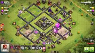 my favorite th9 farming strategy (laloon +queen walk)
