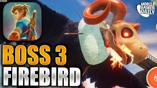 OCEANHORN 2 Knights of the Lost Realm - Boss 3 Chora Tuyk Firebird Gameplay (Apple Arcade)