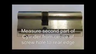How to Measure a Euro or Oval Double Cylinder Barrel Lock