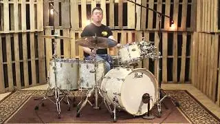Pearl Session Studio Select Nicotine White Marine Pearl Drum Set - 22, 10, 12, 14, 16