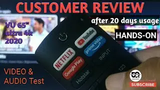 Vu Ultra 4k 65 inch tv review 2020 | Hands- On | AUDIO/VIDEO test | About VU installation & service.